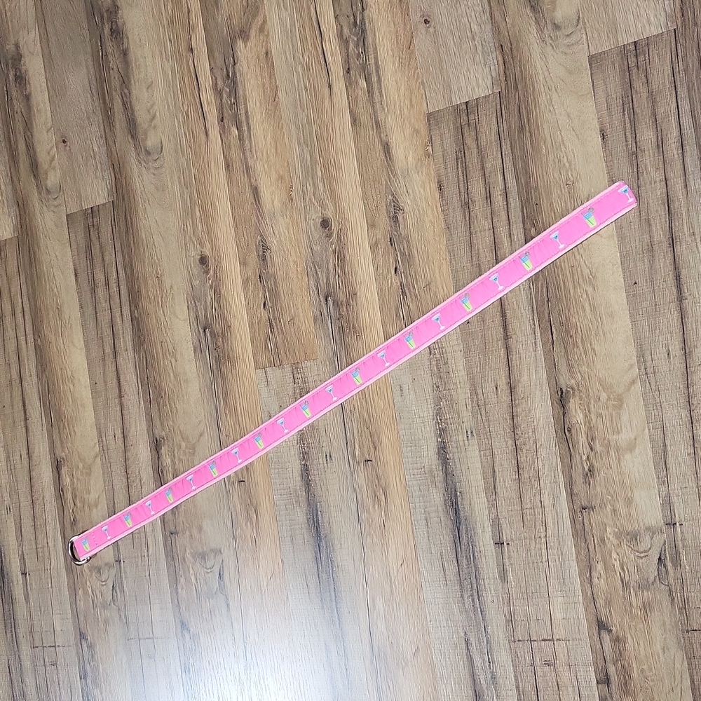 DOUGLAS PAQUETTE Pink Preppy Drinks Cocktails Belt - Picture 5 of 6